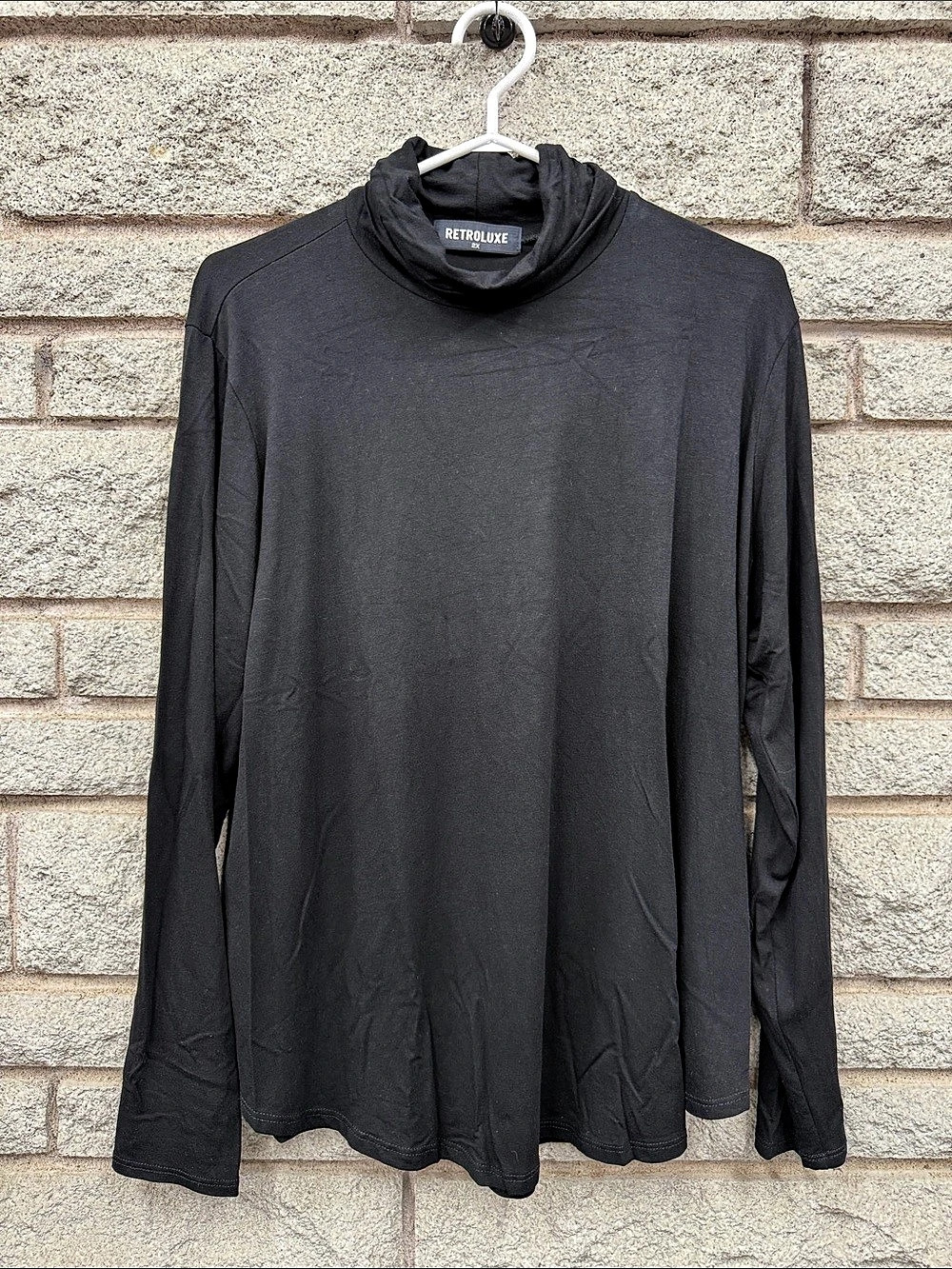 Retroluxe Black Cowl Neck Long Sleeve Top Women’s 2X Made in Canada